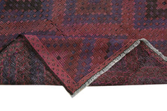 Geometric Kilim Red Geometric Goat Hair Handmade Rug 5'9'' x 12'2''