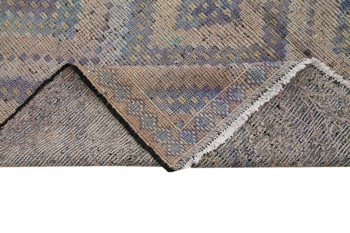 Geometric Kilim Beige Geometric Goat Hair Handmade Rug 5'7'' x 11'5''