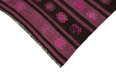 Geometric Kilim Pink Geometric Goat Hair Handmade Rug 5'9'' x 10'4''