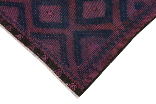 Geometric Kilim Pink Geometric Goat Hair Handmade Rug 7'3'' x 11'8''