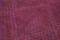 Geometric Kilim Pink Geometric Goat Hair Handmade Rug 5'7'' x 10'10''