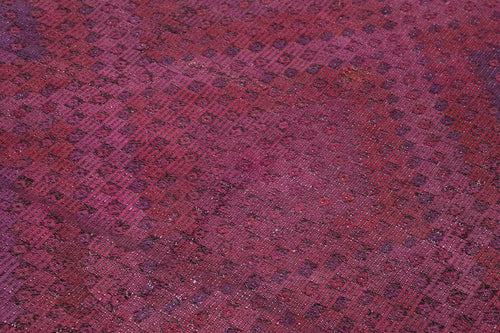 Geometric Kilim Pink Geometric Goat Hair Handmade Rug 5'7'' x 10'10''