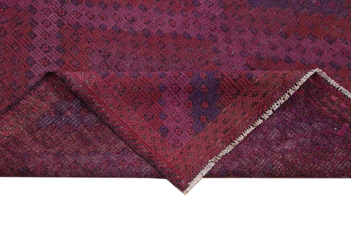 Geometric Kilim Pink Geometric Goat Hair Handmade Rug 5'7'' x 10'10''