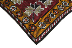 Geometric Kilim White Geometric Goat Hair Handmade Rug 6'10'' x 10'10''