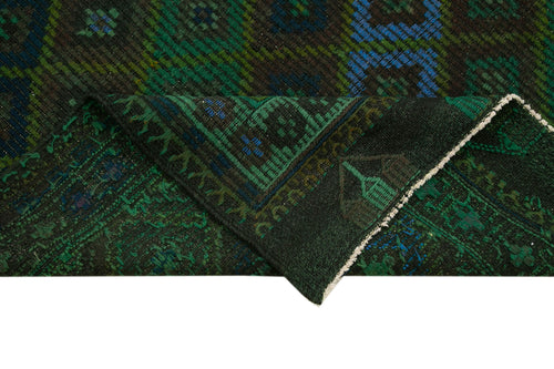 Geometric Kilim Green Geometric Goat Hair Handmade Rug 7'0'' x 9'7''