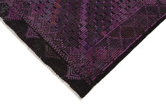 Geometric Kilim Purple Geometric Goat Hair Handmade Rug 6'9'' x 10'0''