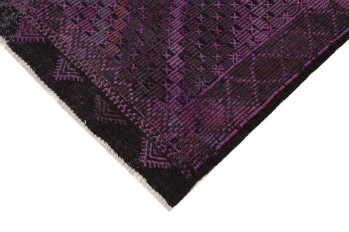 Geometric Kilim Purple Geometric Goat Hair Handmade Rug 6'9'' x 10'0''