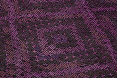 Geometric Kilim Purple Geometric Goat Hair Handmade Rug 6'9'' x 10'0''