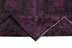 Geometric Kilim Purple Geometric Goat Hair Handmade Rug 6'9'' x 10'0''