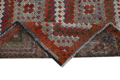 Geometric Kilim White Geometric Goat Hair Handmade Rug 6'0'' x 11'4''