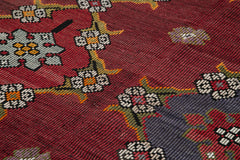 Geometric Kilim Red Geometric Goat Hair Handmade Rug 7'4'' x 10'8''