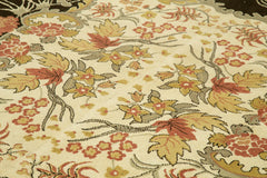 Tebriz Beige Classic Cotton Wool Handmade Area Rug 9'6'' x 12'8''