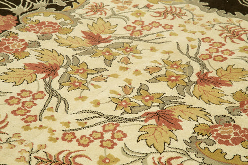 Tebriz Beige Classic Cotton Wool Handmade Area Rug 9'6'' x 12'8''