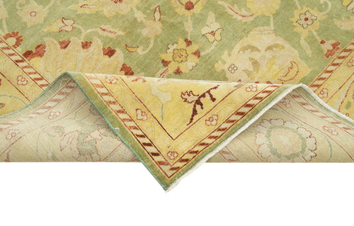 Tebriz Beige Classic Cotton Wool Handmade Area Rug 8'9'' x 11'3''