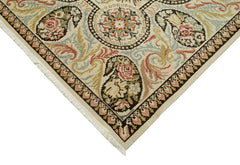 Tebriz Beige Classic Cotton Wool Handmade Area Rug 9'11'' x 13'0''