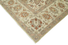 Tebriz Beige Classic Cotton Wool Handmade Area Rug 9'8'' x 12'11''