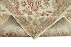 Tebriz Beige Classic Cotton Wool Handmade Area Rug 9'8'' x 12'11''