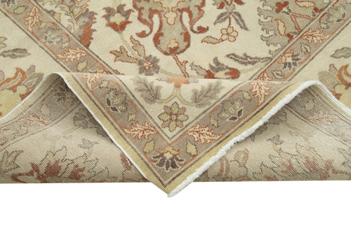 Tebriz Beige Classic Cotton Wool Handmade Area Rug 9'8'' x 12'11''