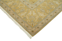 Tebriz Yellow Classic Cotton Wool Handmade Area Rug 9'11'' x 11'6''