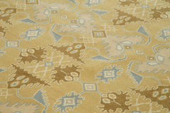 Tebriz Yellow Classic Cotton Wool Handmade Area Rug 9'11'' x 11'6''