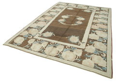 Tebriz Beige Classic Cotton Wool Handmade Area Rug 7'4'' x 11'3''