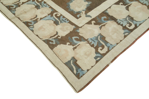 Tebriz Beige Classic Cotton Wool Handmade Area Rug 7'4'' x 11'3''