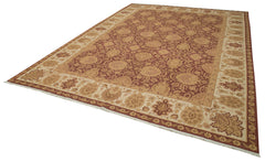 Tebriz Beige Classic Cotton Wool Handmade Area Rug 9'4'' x 13'1''