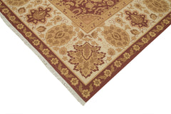 Tebriz Beige Classic Cotton Wool Handmade Area Rug 9'4'' x 13'1''
