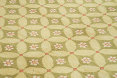 Handmade Area Rug – Classic Yellow Turkish Wool Rug 9'x12' Cotton Wool Carpet
