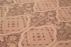 Tebriz Pink Classic Cotton Wool Handmade Area Rug 10'2'' x 12'11''