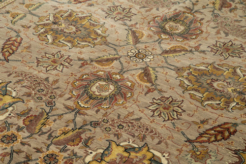 Tebriz Brown Classic Cotton Wool Handmade Area Rug 8'0'' x 11'1''