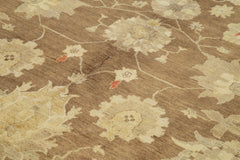 Tebriz Brown Classic Cotton Wool Handmade Area Rug 9'8'' x 13'8''