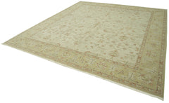 Tebriz Beige Classic Cotton Wool Handmade Area Rug 10'0'' x 11'3''