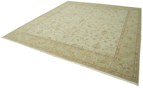 Tebriz Beige Classic Cotton Wool Handmade Area Rug 10'0'' x 11'3''