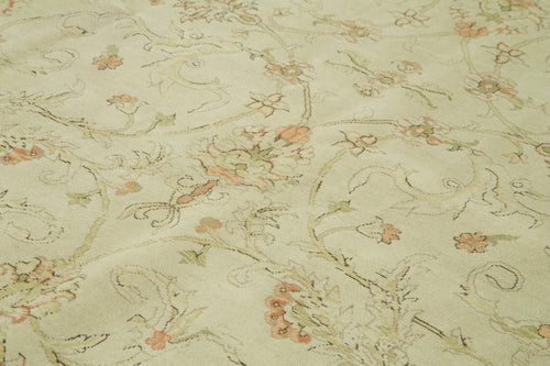 Tebriz Beige Classic Cotton Wool Handmade Area Rug 10'0'' x 11'3''