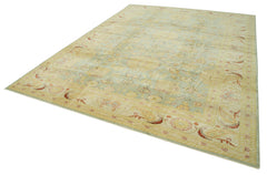 Tebriz Beige Classic Cotton Wool Handmade Area Rug 8'8'' x 11'11''