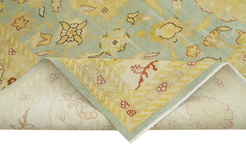 Tebriz Beige Classic Cotton Wool Handmade Area Rug 8'8'' x 11'11''