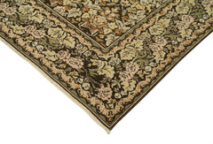 Tebriz Black Classic Cotton Wool Handmade Area Rug 9'1'' x 12'2''