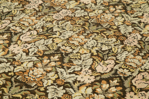 Tebriz Black Classic Cotton Wool Handmade Area Rug 9'1'' x 12'2''