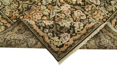 Tebriz Black Classic Cotton Wool Handmade Area Rug 9'1'' x 12'2''