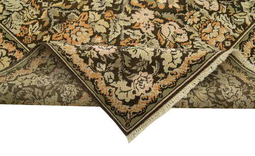 Tebriz Black Classic Cotton Wool Handmade Area Rug 9'1'' x 12'2''