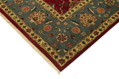 Tebriz Red Classic Cotton Wool Handmade Area Rug 9'0'' x 11'8''