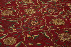 Tebriz Red Classic Cotton Wool Handmade Area Rug 9'0'' x 11'8''