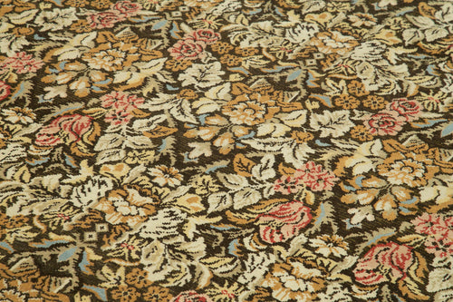 Tebriz Black Classic Cotton Wool Handmade Area Rug 9'0'' x 12'3''