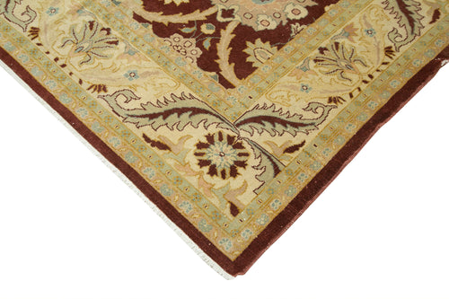 Tebriz Beige Classic Cotton Wool Handmade Area Rug 9'7'' x 11'11''