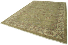 Tebriz Grey Classic Cotton Wool Handmade Area Rug 8'11'' x 11'9''