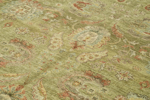 Tebriz Grey Classic Cotton Wool Handmade Area Rug 8'11'' x 11'9''