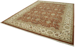 Tebriz Beige Classic Cotton Wool Handmade Area Rug 9'0'' x 12'0''