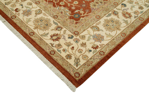 Tebriz Beige Classic Cotton Wool Handmade Area Rug 9'0'' x 12'0''