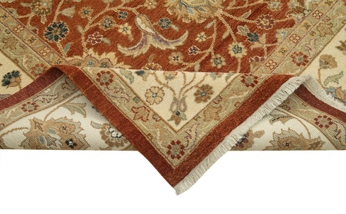 Tebriz Beige Classic Cotton Wool Handmade Area Rug 9'0'' x 12'0''